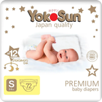 Подгузники YokoSun Premium 72 шт. S