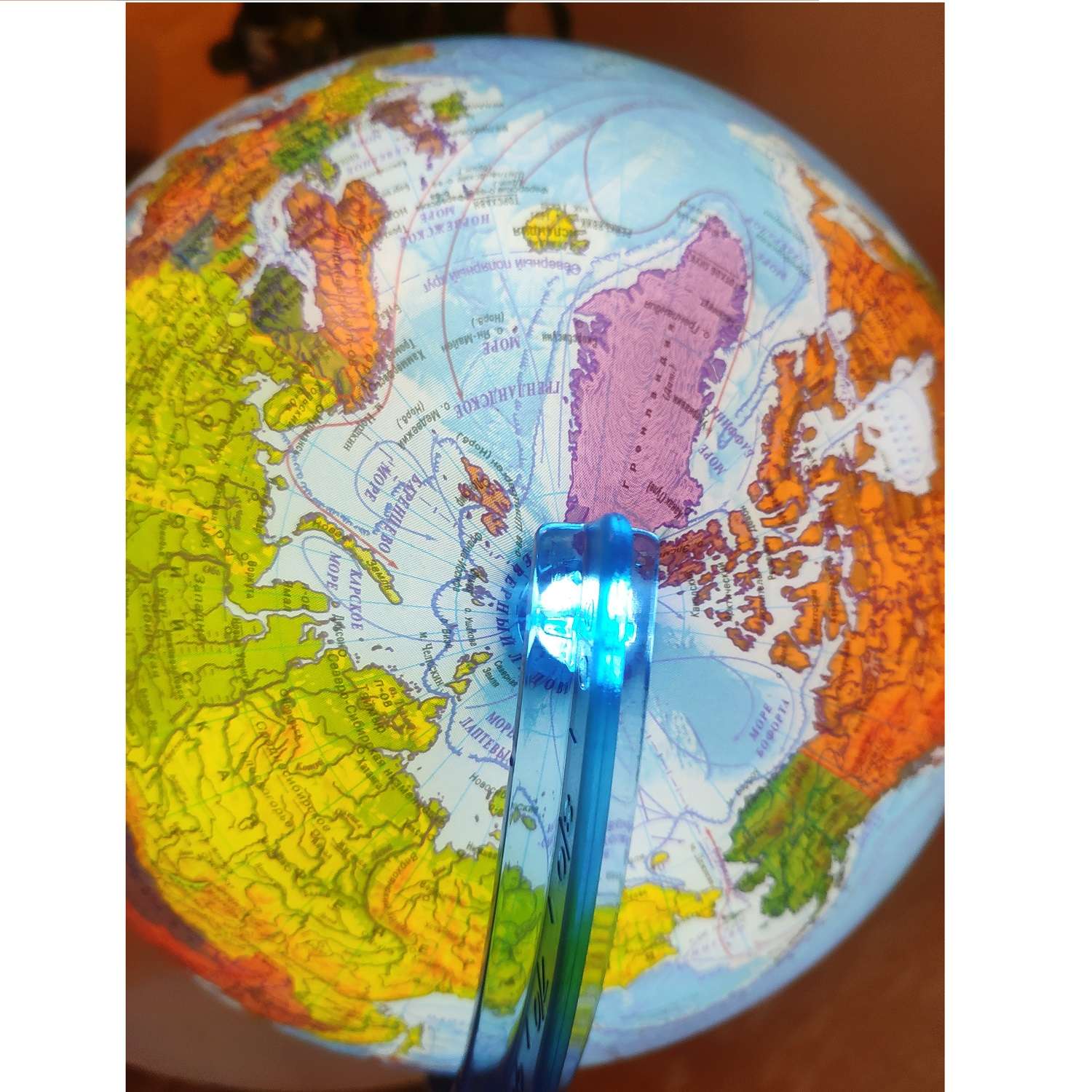 Глобус Globen Земли физический-политический с LED-подсветкой диаметр 21 см - фото 6