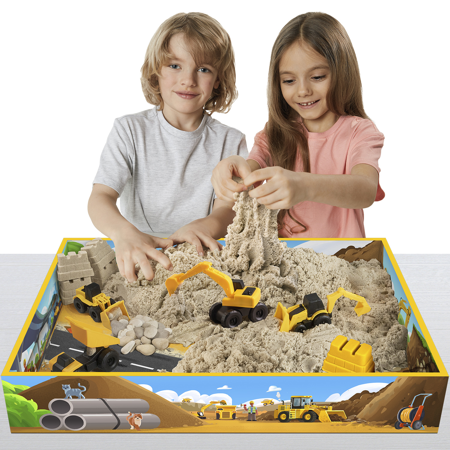 Игрушка Космический песок Стройка с песочницей 1.5 кг K020 - фото 5