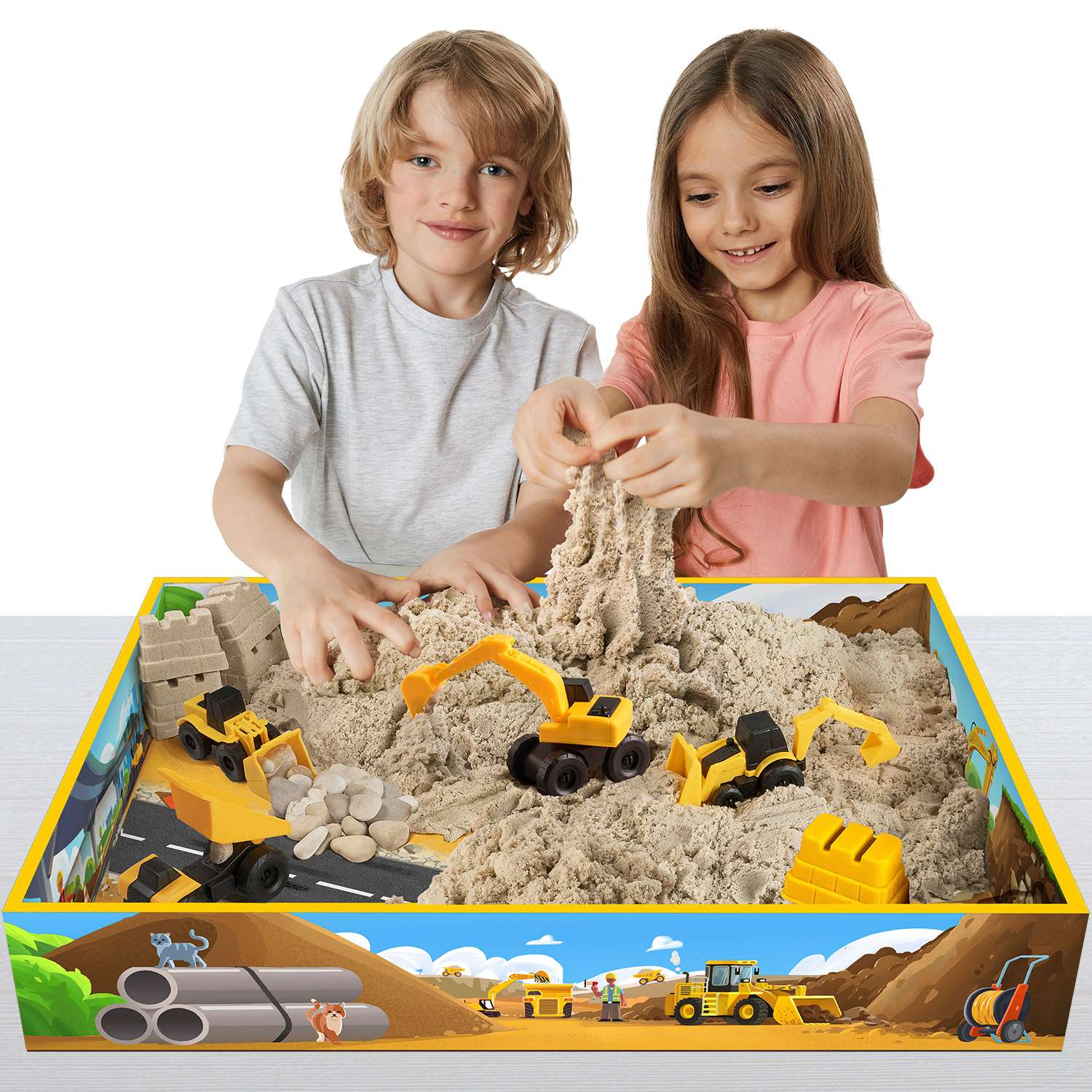 Игрушка Космический песок Стройка с песочницей 1.5 кг K020 - фото 5