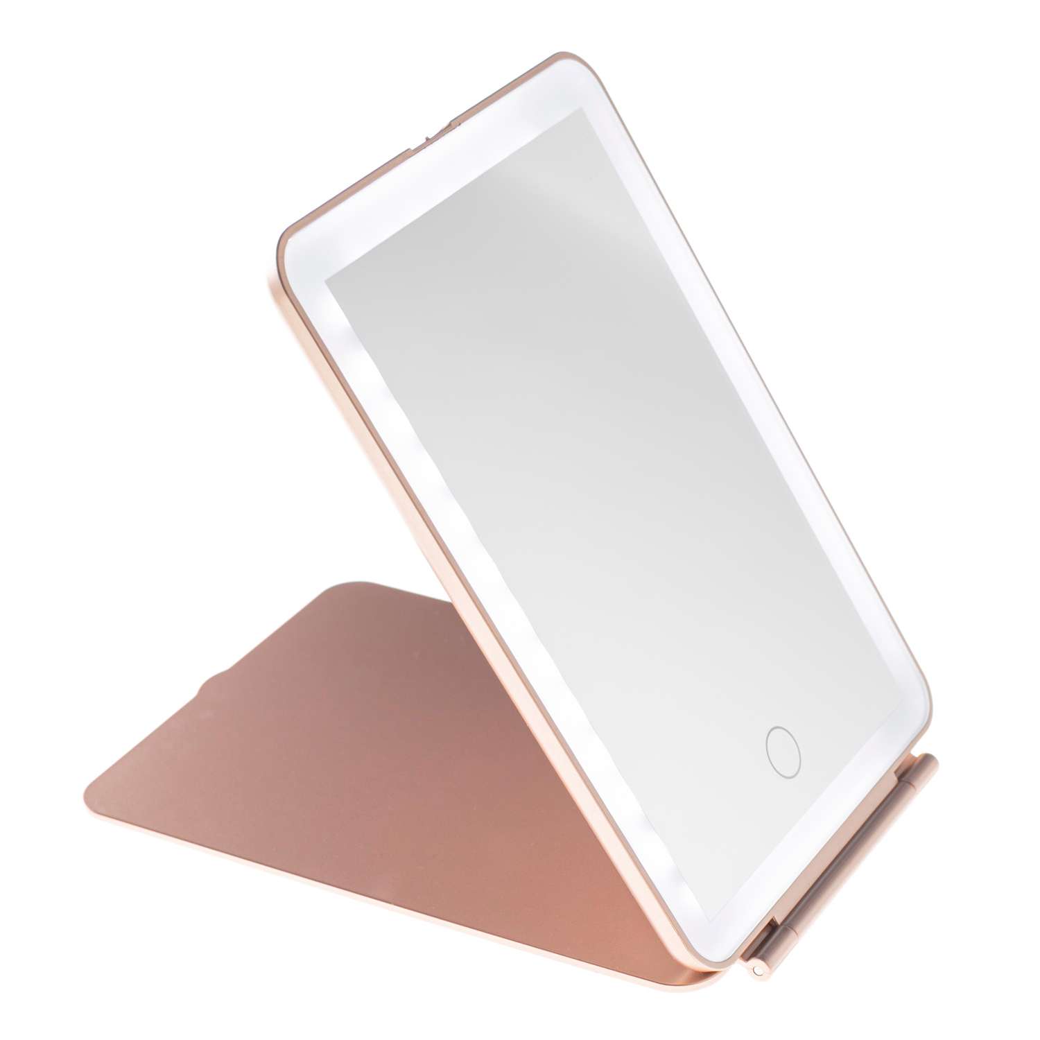Зеркало косметическое CleverCare в форме планшета с LED подсветкой монохром цвет белый - фото 7