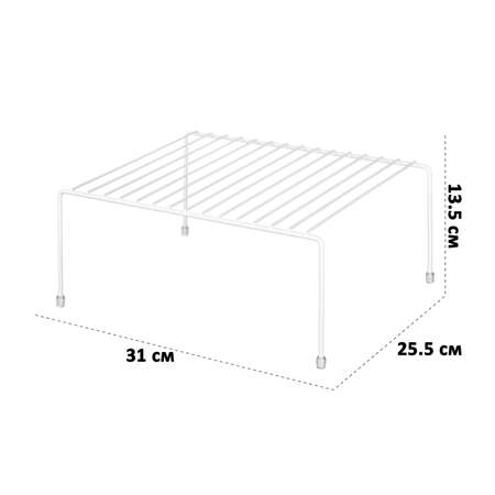 Полка El Casa в шкаф 31х25.5х13.5 Белая. 2 штуки