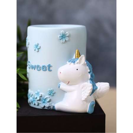 Подставка для канцелярии iLikeGift Sweet unicorn blue