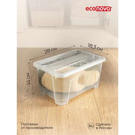 Комплект ящиков Econova Tex-Box 4.5л x 4шт бесцветный