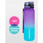 Бутылка для воды спортивная 1л UZSPACE 3038 фиолетово-голубой