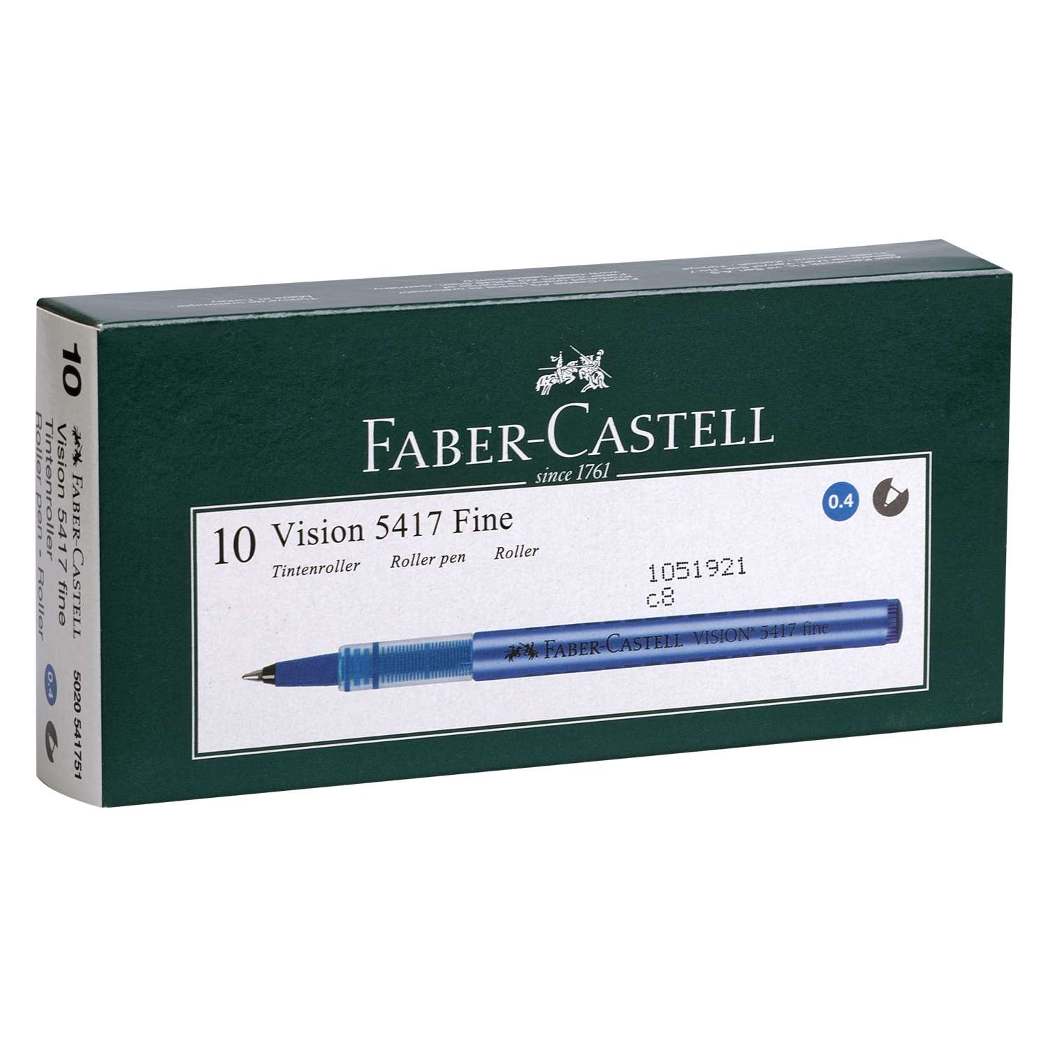 Ручка-роллер Faber Castell Vision 0.7мм Синяя 541751 - фото 2