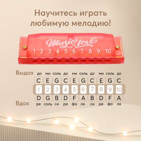 Музыкальная игрушка Happy Baby Губная гармошка MELODY