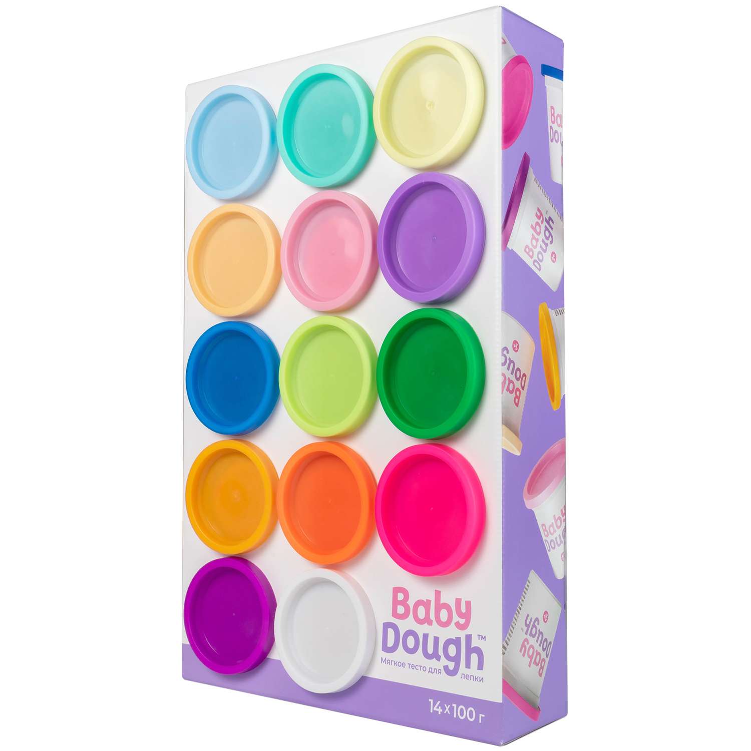 Тесто для лепки BabyDough Play-Doh! 14 цветов BD022 - фото 8