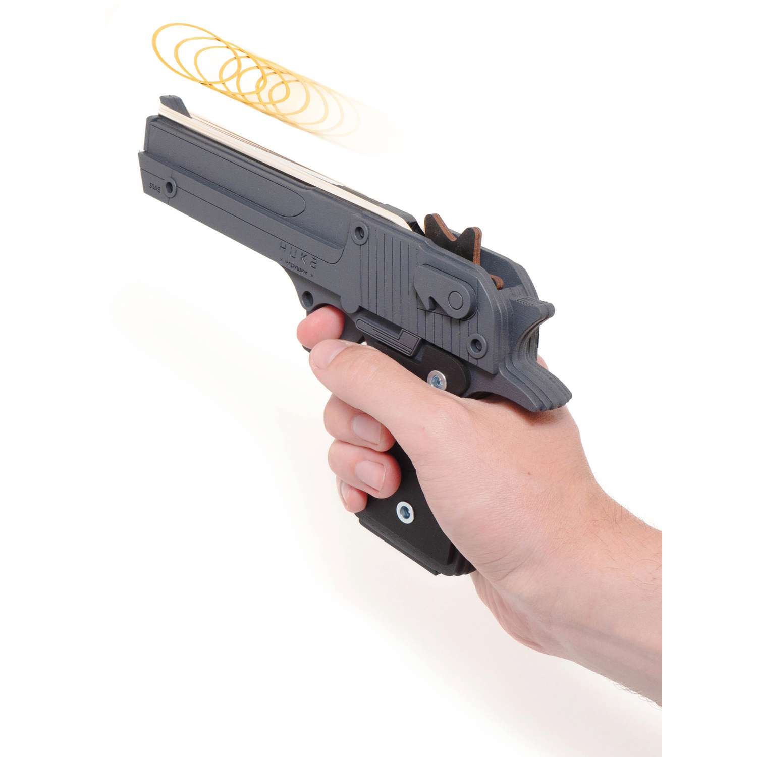 Резинкострел НИКА игрушки Пистолет Desert Eagle Серый в подарочной упаковке - фото 3