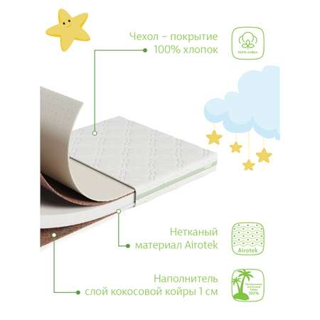 Матрас EcoKinder LINDE 120х60х12 см