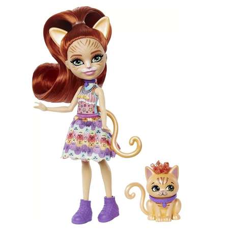 Кукла Enchantimals Тарла Табби с котенком HHB91
