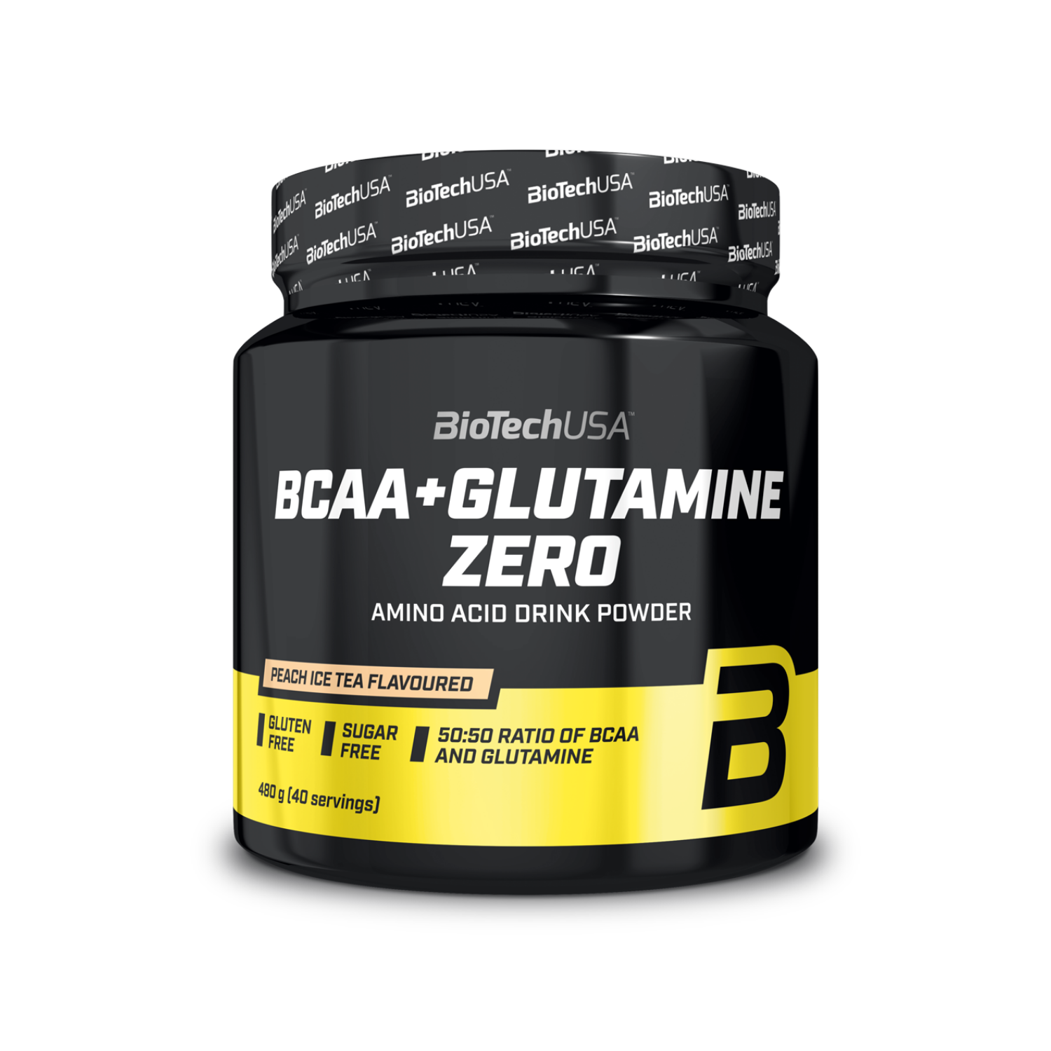 БЦАА BiotechUSA BCAA+Glutamine Zero 480 г. Персиковый ледяной чай - фото 1