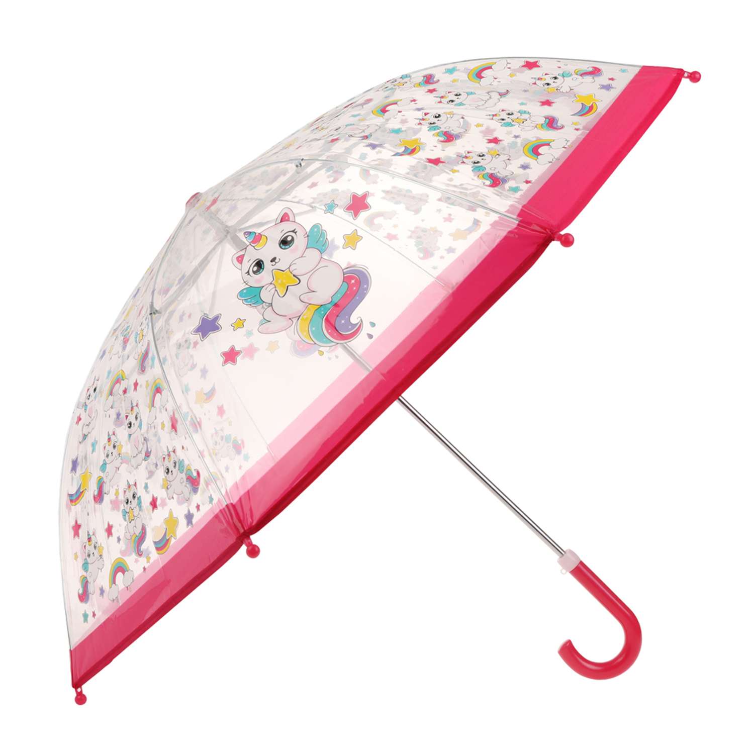 Зонт детский Mary Poppins Кэттикорн прозрачный 53755 53755 - фото 1