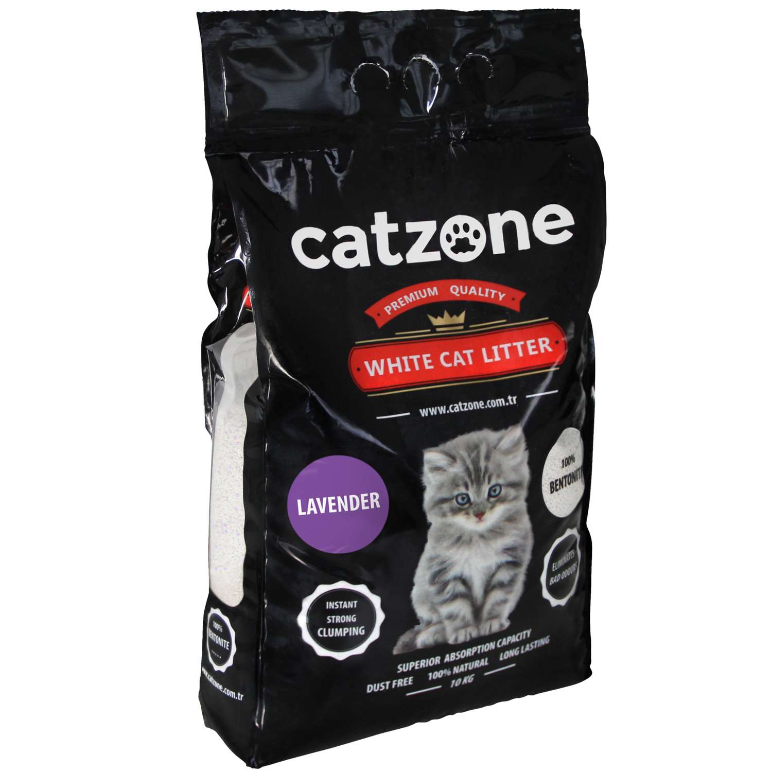 Наполнитель для кошек Catzone комкующийся лаванда 10кг - фото 1