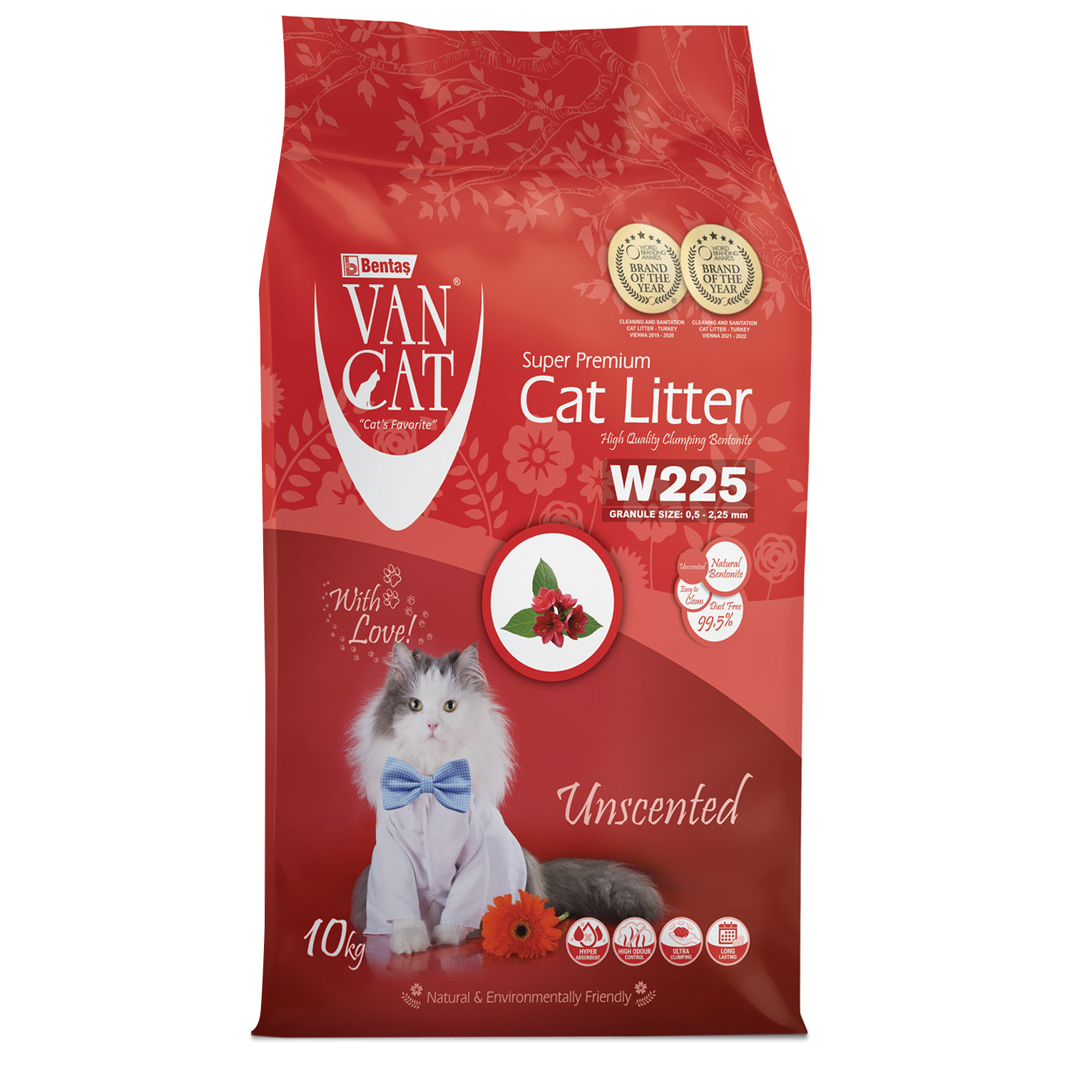 Наполнитель для кошек Van Cat Natural комкующийся натуральный 10кг - фото 1