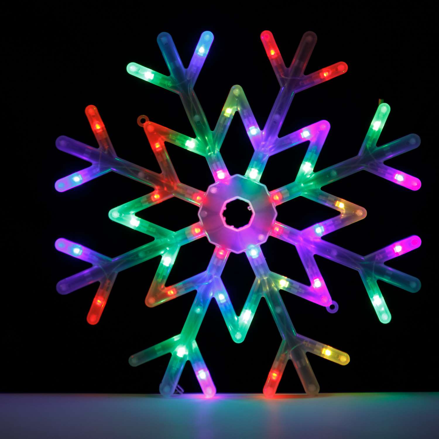 Фигура декоративная BABY STYLE Снежинка прозрачный мультиколор диод 40 см - фото 4