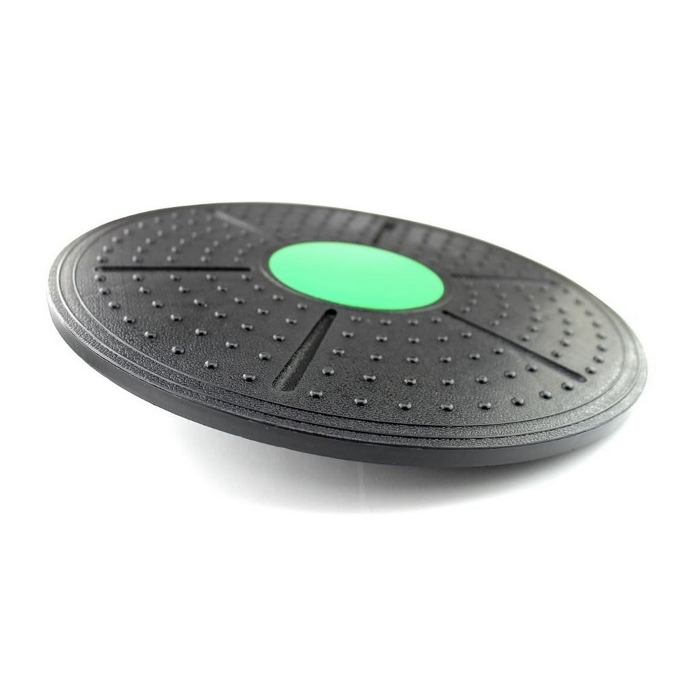 Балансировочный диск STRONG BODY платформа полусфера для развития равновесия d 36 см черно-зеленый - фото 1