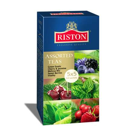 Чай Riston Assorted teas зеленый травяной 25 пакетов