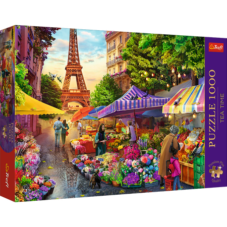 Пазл 1000 деталей Trefl Время чая Цветочный рынок Париж