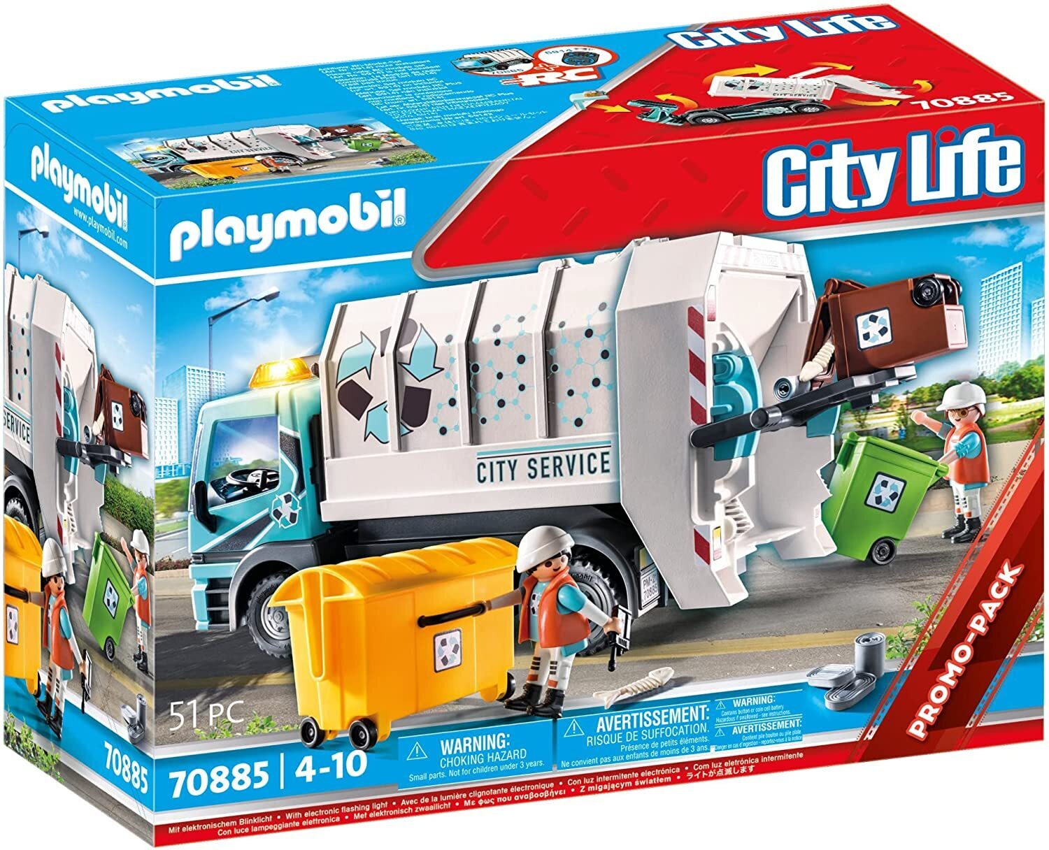 Конструктор Playmobil City Recycling Truck Городской мусоровоз - фото 1