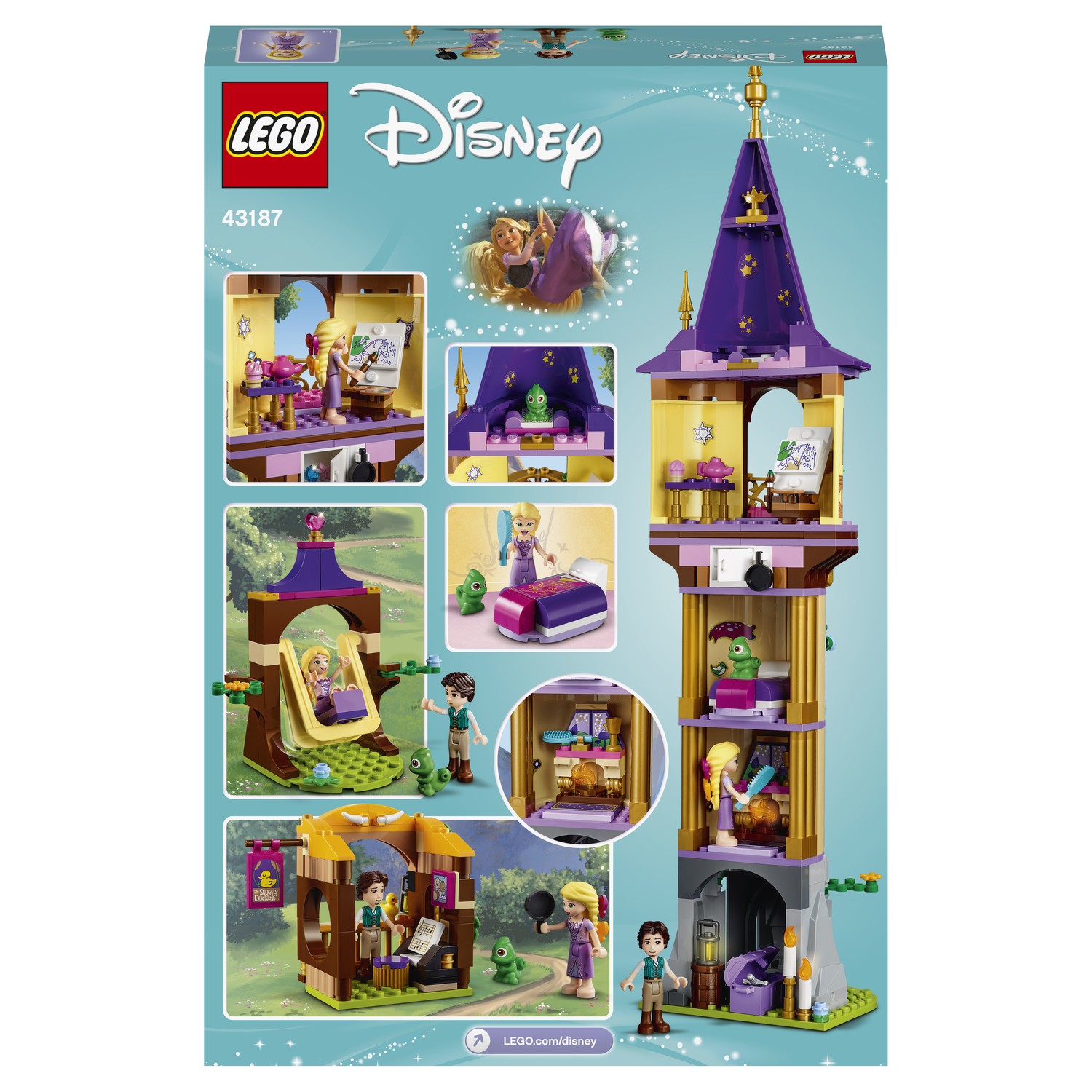 Конструктор LEGO Disney Princess Башня Рапунцель 43187 купить по цене 999 ₽  в интернет-магазине Детский мир