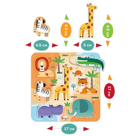 Сортер вкладыш Mapacha Животные Африки