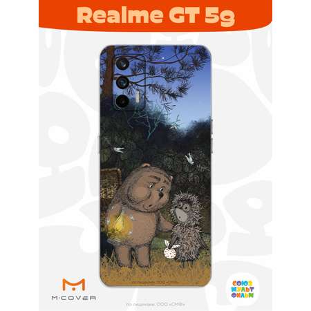 Силиконовый чехол Mcover для смартфона Realme GT 5G Союзмультфильм Ежик в тумане и медвежонок