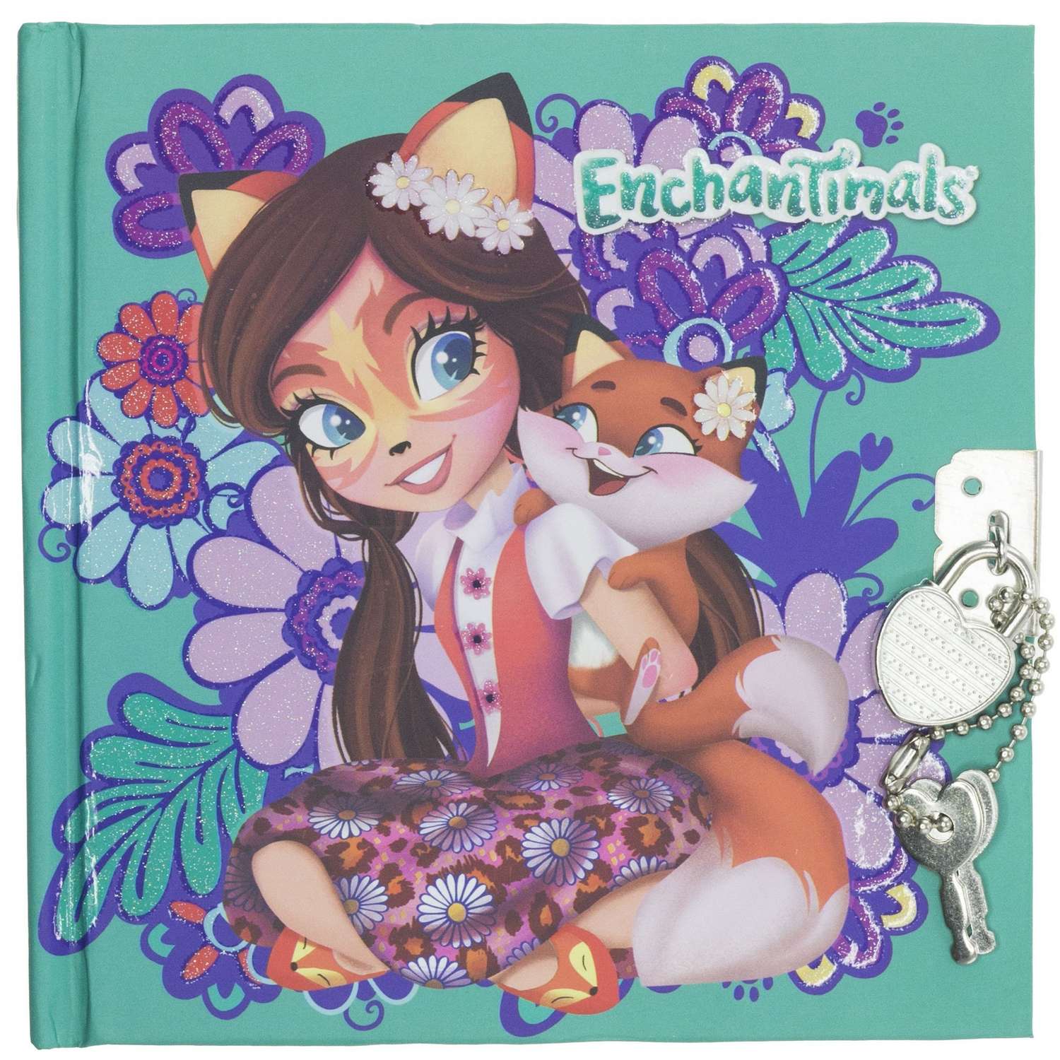 Записная книжка Kinderline Enchantimals с замком-сердечком 80л ENFS-UA1-A-4805-W - фото 1