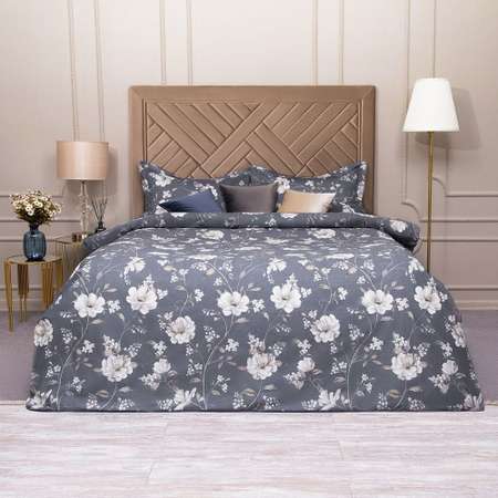 Постельное белье Arya Home Collection 1.5 спальное 160х220 Simple Living Fleur сатин наволочка 50х70