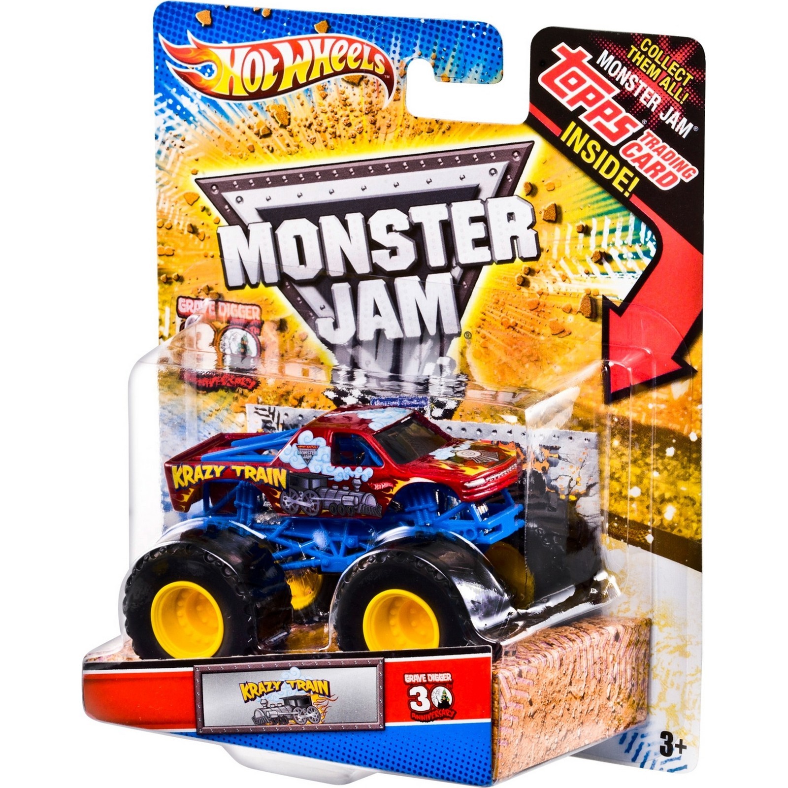 Машина Hot Wheels Monster Jam 1:64 Сумасшедший поезд T8626 купить по цене  88 ₽ в интернет-магазине Детский мир