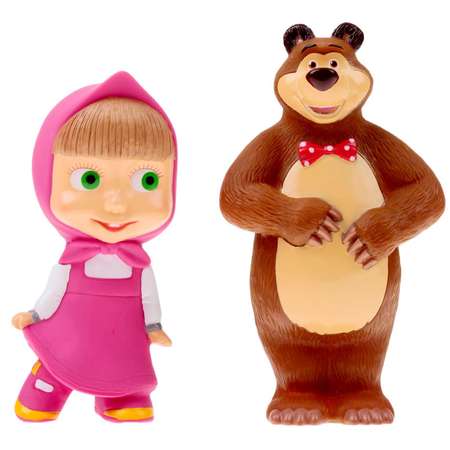 Набор Играем вместе резиновых игрушек «Маша и Медведь»
