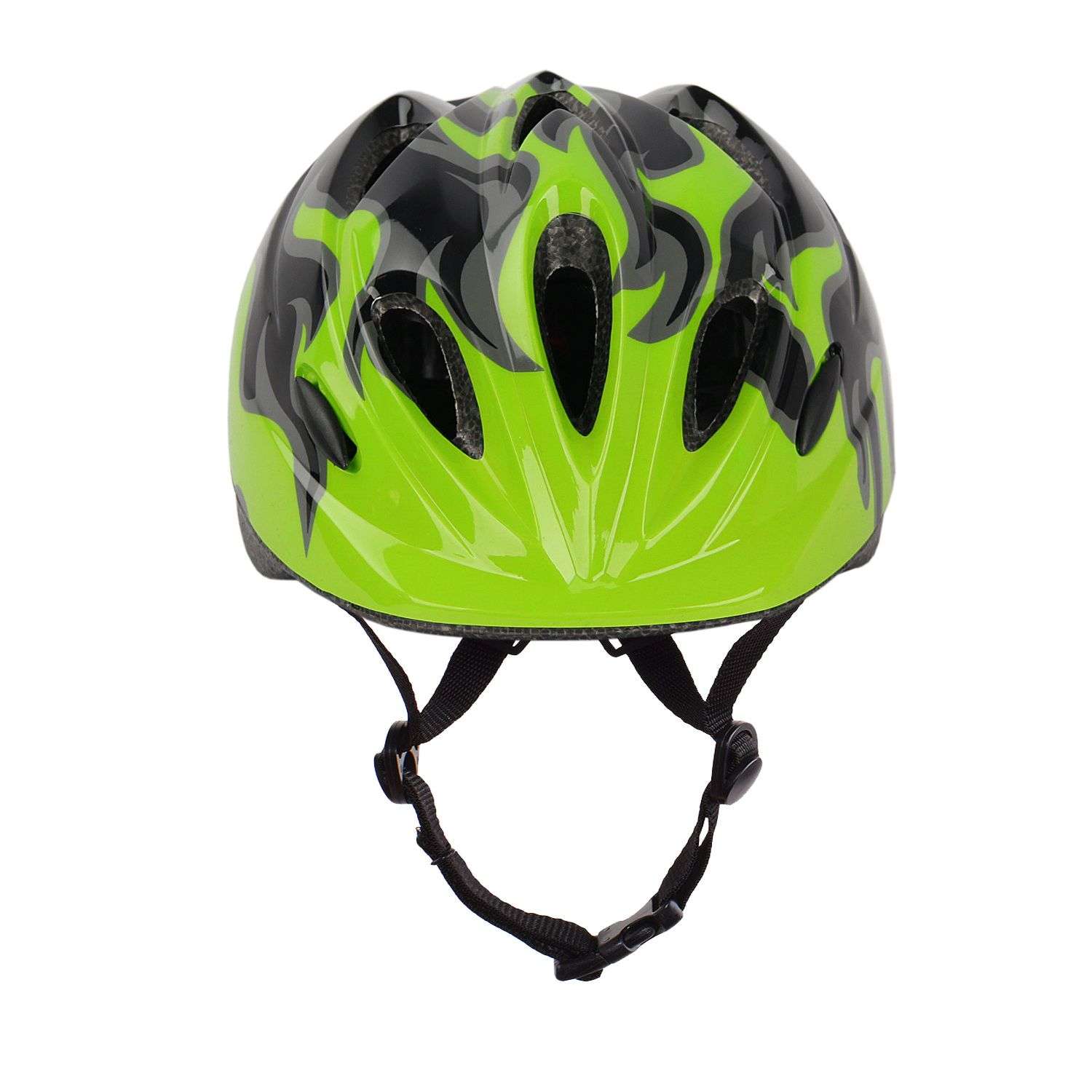 Шлем детский RGX Flame BlackGreen с регулировкой размера 50 - 57 см - фото 2