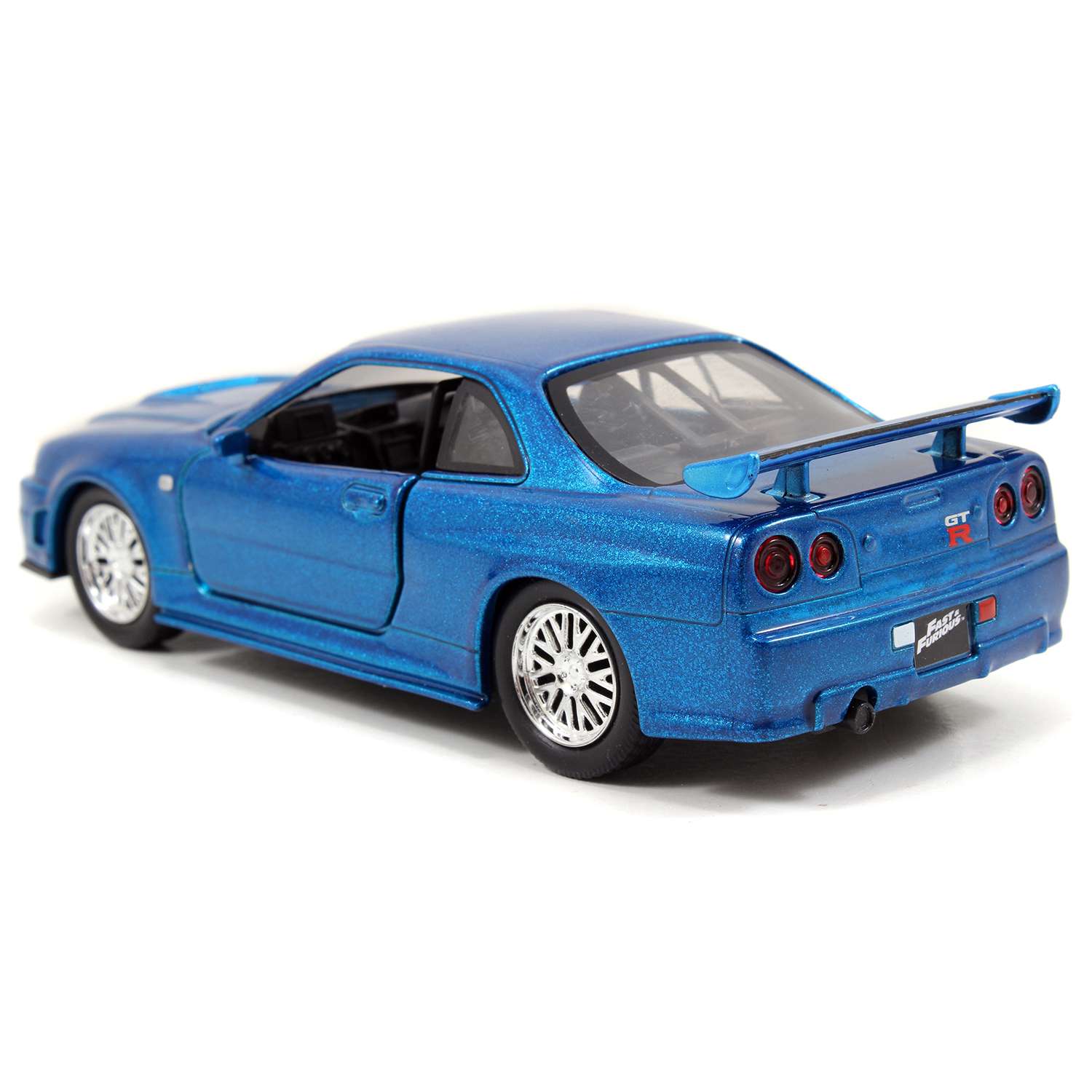 Автомобиль Jada Nissan Skyline GTR R34 1:24 голубой ТоуR229 - фото 3