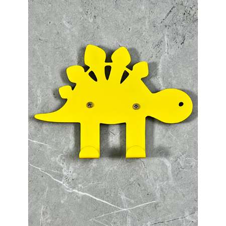 Вешалка настенная Зонт Мастерская Уюта Динозавр панцирный жёлтый