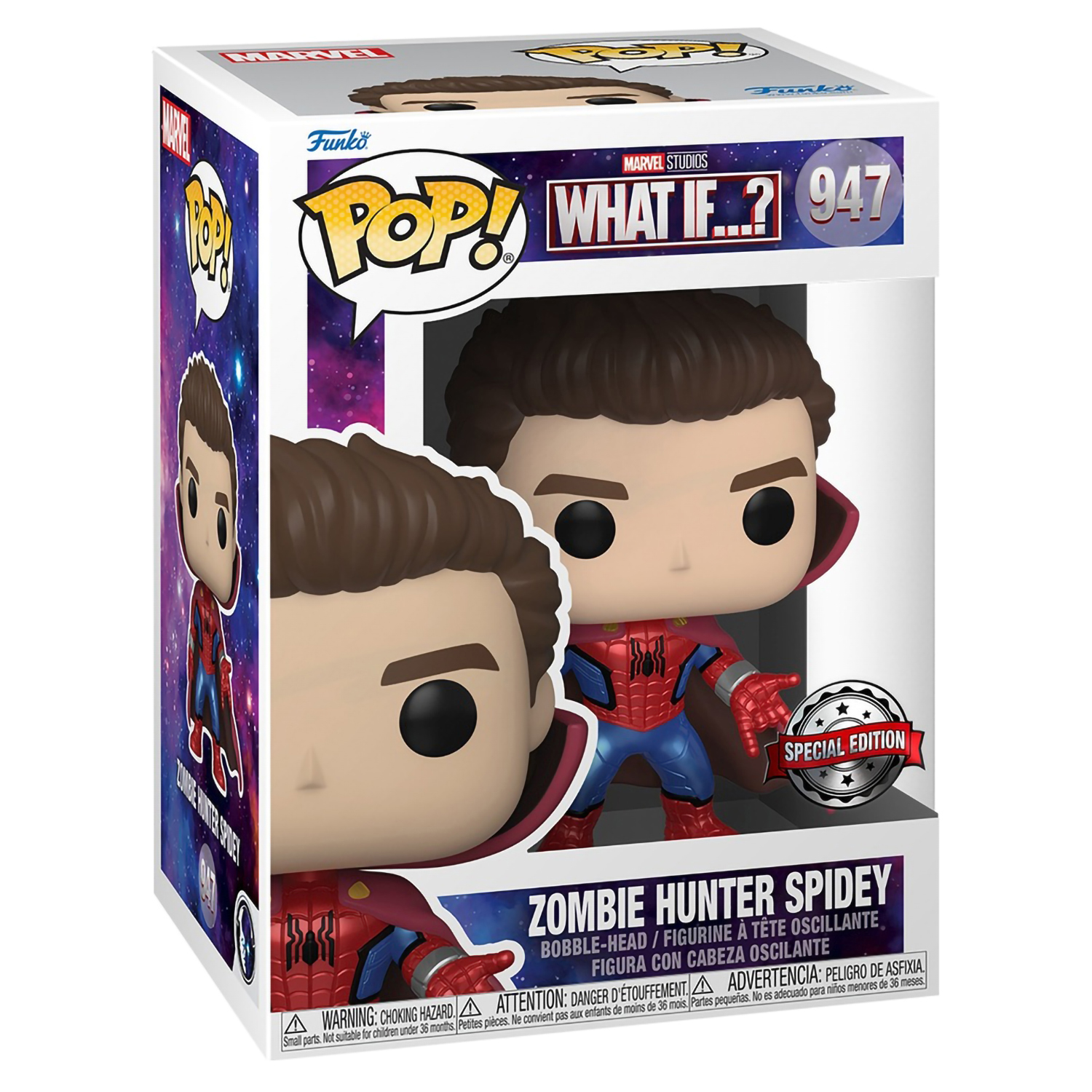 Фигурка Funko POP! Bobble Marvel What If Zombie Hunter Spidey Unmasked MT Exc 58253 - фото 2