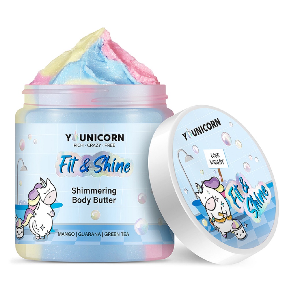 Крем-баттер для тела YOUNICORN FIT SHINE моделирующий питательный с маслом манго 250 мл - фото 1