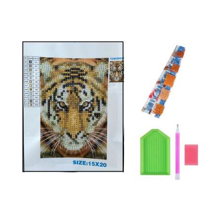 Алмазная мозаика Seichi Тигр 15х20 см