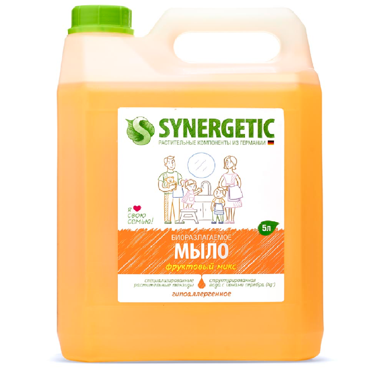 Мыло жидкое SYNERGETIC Фруктовый микс 5 л - фото 1