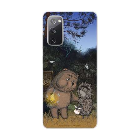 Силиконовый чехол Mcover для смартфона Samsung S20 FE Союзмультфильм Ежик в тумане и медвежонок