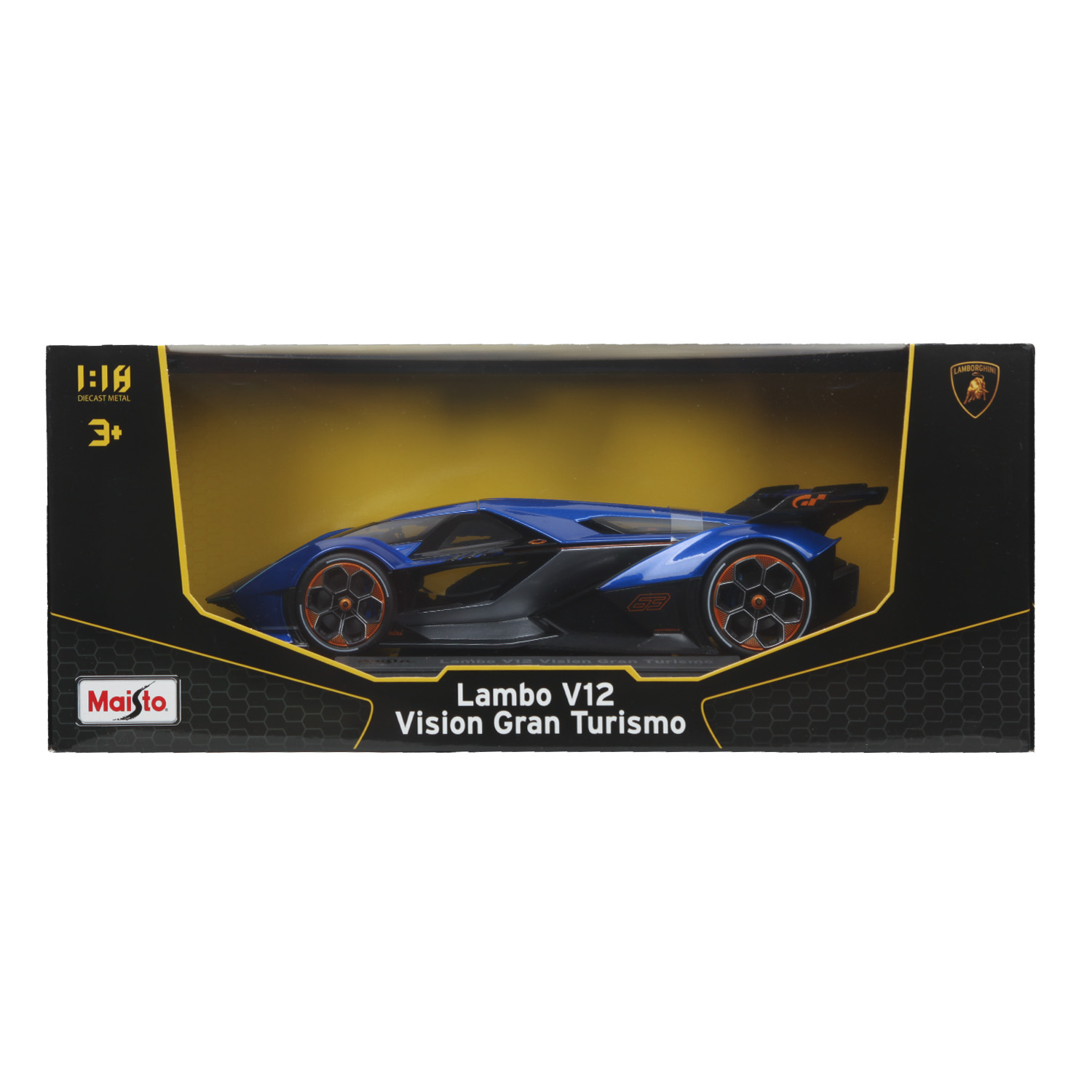 Машина MAISTO 1:18 Lamborghini V12 Vision Gran Turismo Голубая 36454 купить  по цене 4999 ₽ в интернет-магазине Детский мир