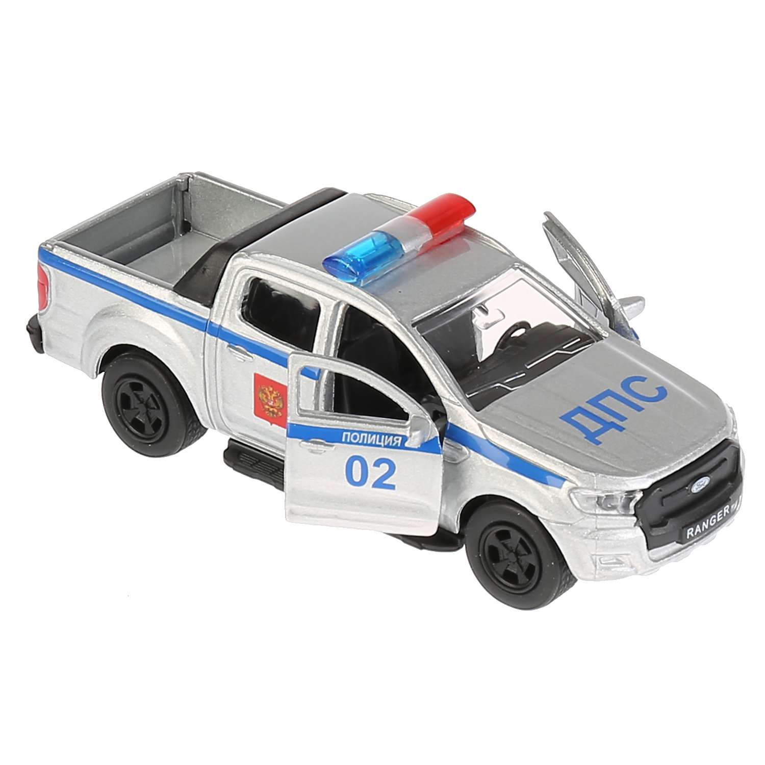 Машина Технопарк Ford Ranger Пикап Полиция инерционная 272084 272084 - фото 7