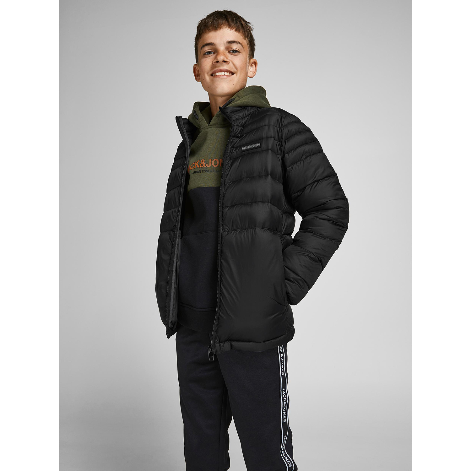 Куртка JACK AND JONES JUNIOR 12190791/Black - фото 4