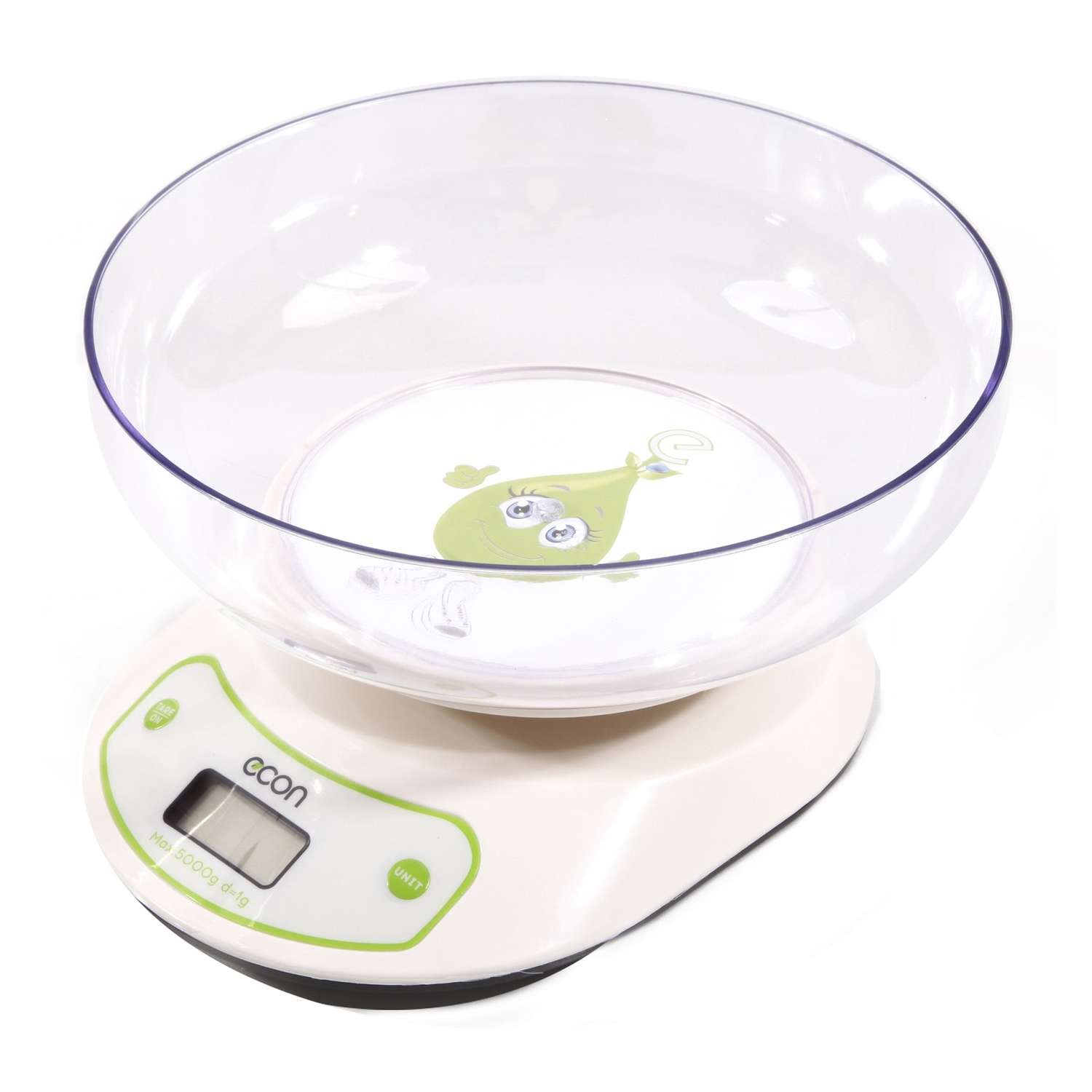 Весы кухонные Econ электронные со съемной чашей белый - фото 1