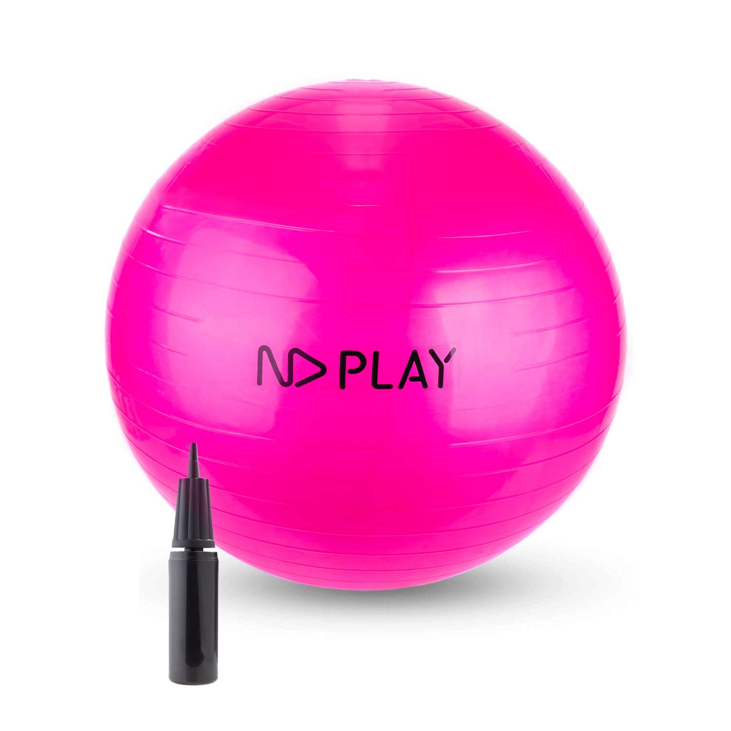 Фитбол ND PLAY с насосом 75 см розовый - фото 1
