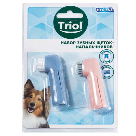 Набор зубных щеток для собак Triol напальчники 2шт 30511001