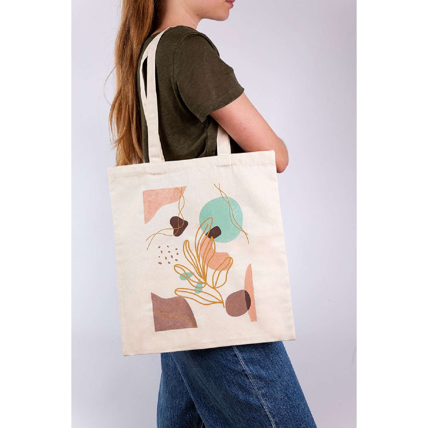 Раскраска на сумке Фрея RWCB-005 «Флористическая абстракция» 40 х 35 см . - фото 3