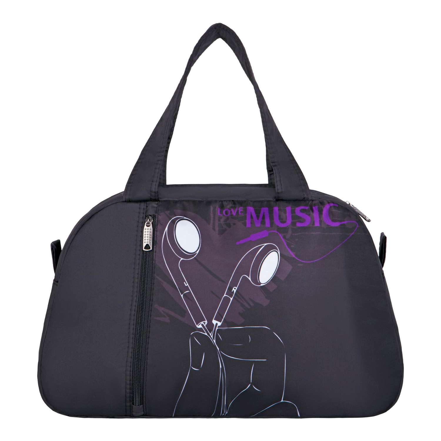 Спортивная сумка ACROSS FM-19 Music цвет черный 26х41х16 см - фото 1