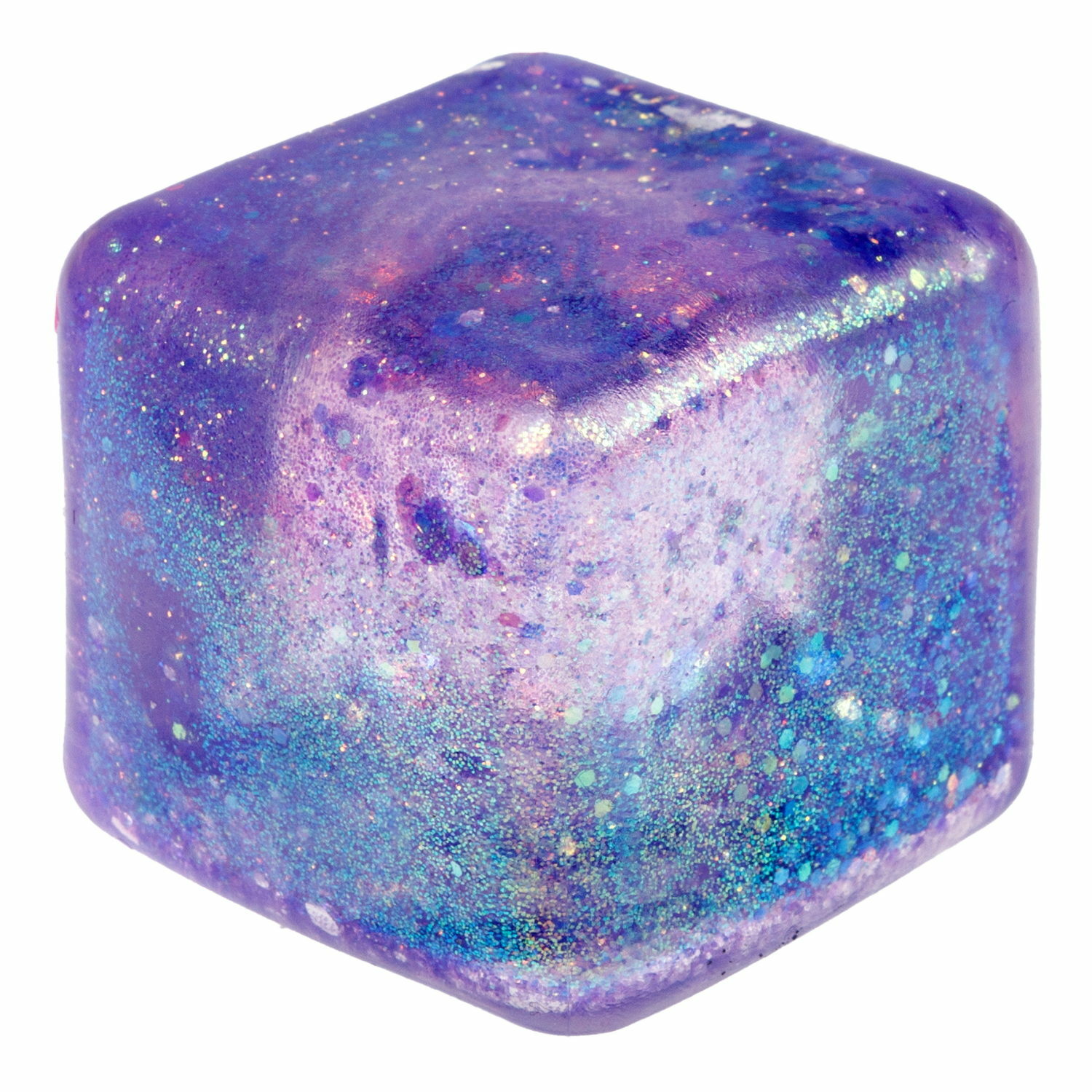 Игрушка-антистресс Крутой замес Супергель Куб 5 см фиолетовый - фото 2