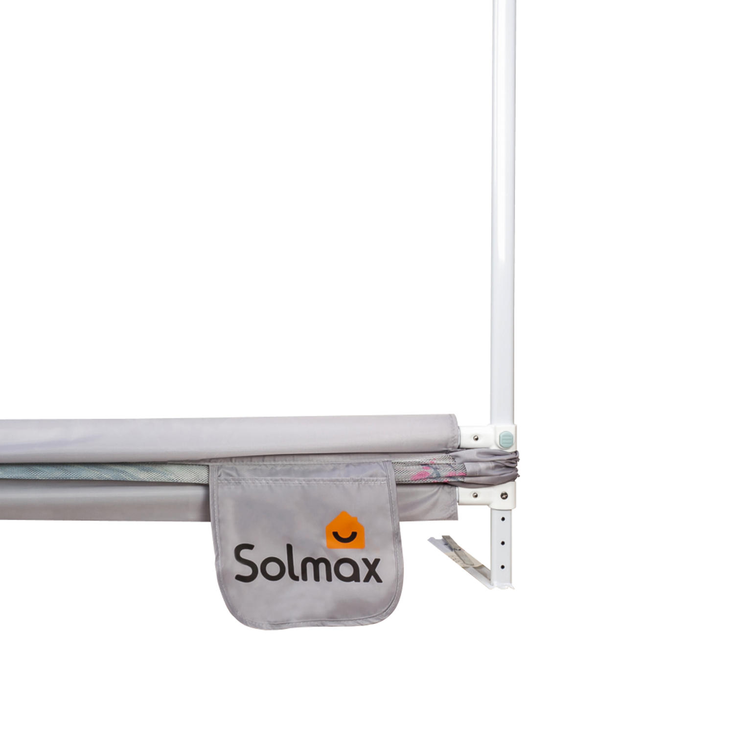 Защитный барьер для кровати Solmax 160 см серый/розовый - фото 8