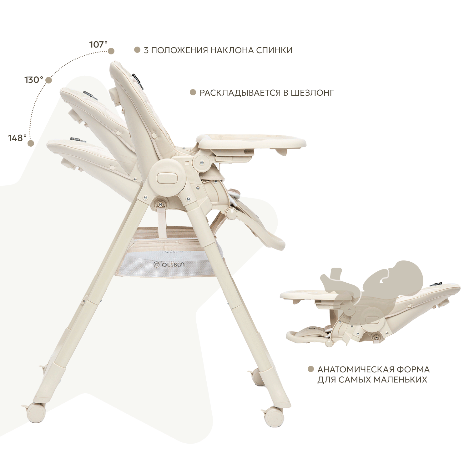 Стульчик для кормления Olsson Premiero Cream M11 - фото 4